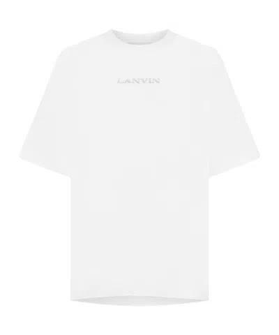 Lanvin Embroidered Logo T-shirt In White