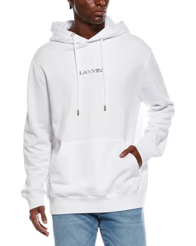 Lanvin Embroidered Oversized Hoodie In White