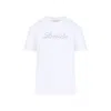 Lanvin Embroidered Script Logo White Cotton T-shirt