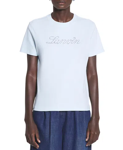 Lanvin Embroidered Sequin T-shirt In White