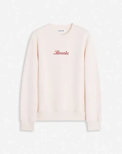 Lanvin Embroidered Sweatshirt In Powder Pink