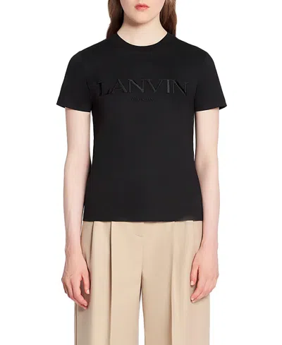 Lanvin Embroidered T-shirt In Black