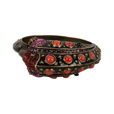 Pre-owned Lanvin Enamelled Dark Golden Metal Bracelet In Multi