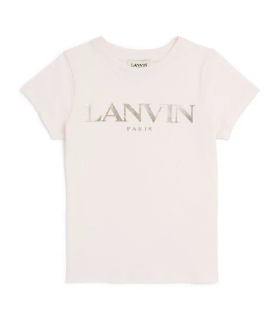 Lanvin Enfant Kids' Cotton Logo T-shirt (4-14 Years) In Pink