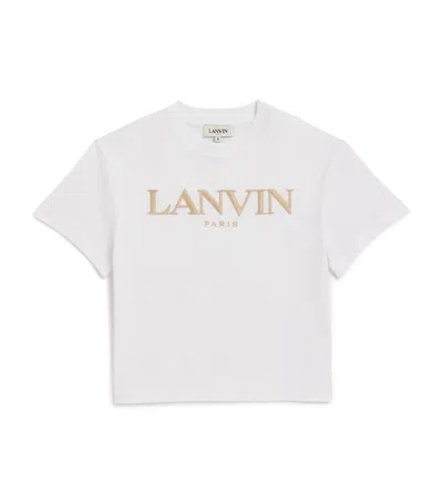 Lanvin Enfant Kids' Cotton Logo T-shirt In White