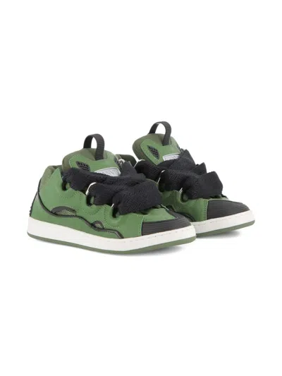 Lanvin Enfant Kids' Curb Panelled Sneakers In Multi