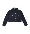 LANVIN ENFANT DENIM FRAYED-EDGE JACKET