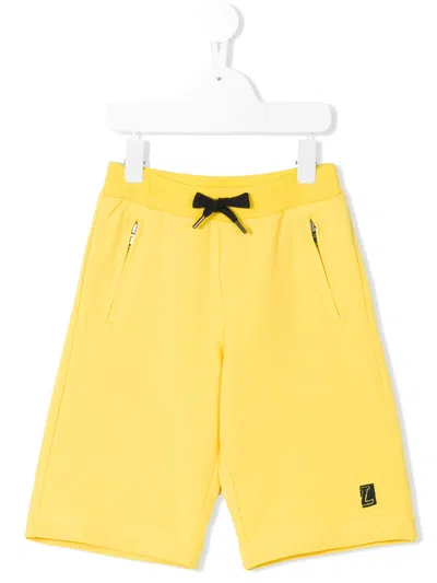 Lanvin Enfant Kids' Drawstring Shorts In Yellow