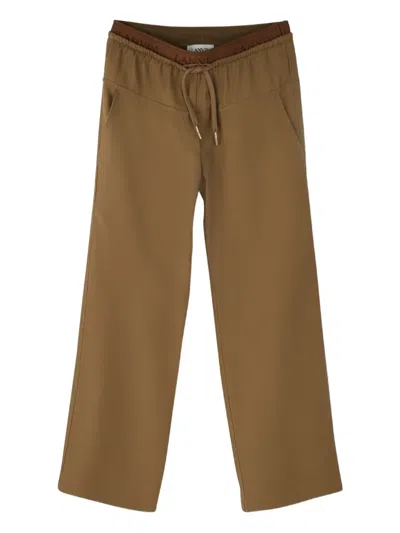 Lanvin Enfant Kids' Elasticated-waist Trousers In Brown
