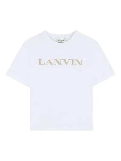 Lanvin Enfant Kids' Embroidered T-shirt In White