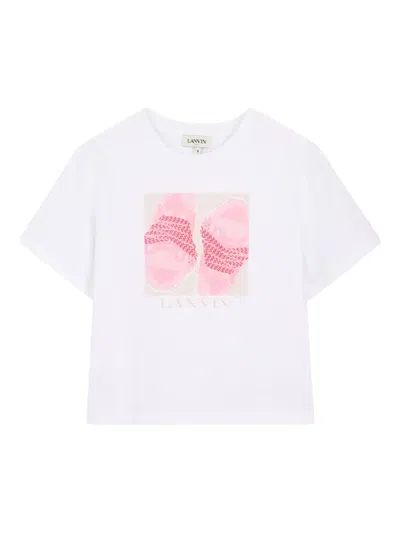Lanvin Enfant Kids' Graphic-print T-shirt In White