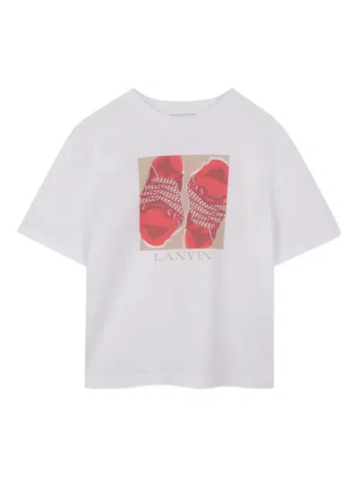 Lanvin Enfant Kids' Graphic-print T-shirt In White