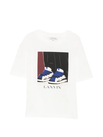 Lanvin Enfant Kids' Graphic-print T-shirt In White