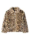 Lanvin Enfant Leopard-print Faux-fur Jacket In Multi
