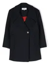 Lanvin Enfant Logo-appliqué Coat In Blue