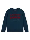 Lanvin Enfant Logo-embroidered Cotton Sweatshirt In 蓝色