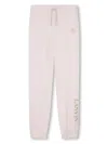 Lanvin Enfant Logo-embroidered Cotton Track Pants In Pink