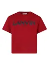 LANVIN ENFANT LOGO-EMBROIDERED CREW-NECK T-SHIRT