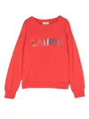 Lanvin Enfant Logo-print Cotton Sweatshirt In Red