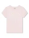 Lanvin Enfant Logo-print Cotton T-shirt In Pink