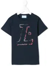Lanvin Enfant Logo Print T-shirt In Blue