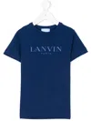 Lanvin Enfant Logo Print T-shirt In Blue