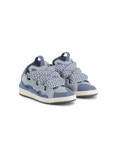 Lanvin Enfant Kids' Panelled Sneakers In Blue