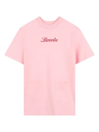 Lanvin Enfant Kids' Patch-pocket Short Dress In Pink