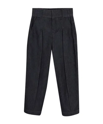 Lanvin Enfant Pin-tuck Detailed Jeans In Black