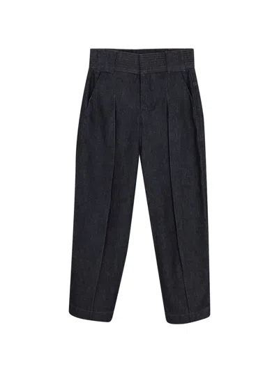Lanvin Enfant Kids' Pin-tucked Jeans In Black