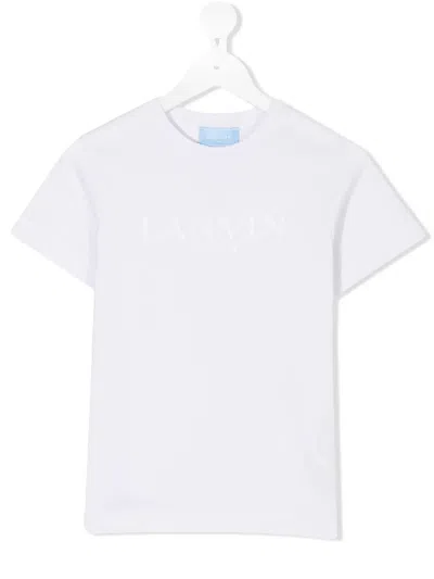 Lanvin Enfant Kids' Printed Logo T-shirt In White