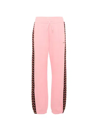 Lanvin Enfant Kids' Side-stripe Track Pants In Pink