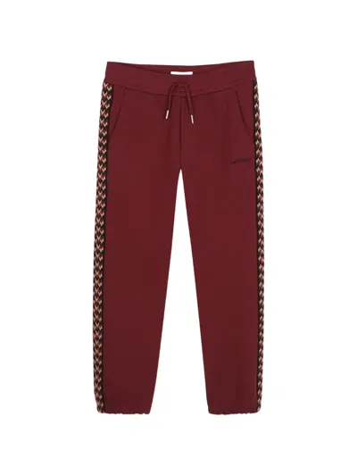 Lanvin Enfant Kids' Side-stripe Track Pants In Red