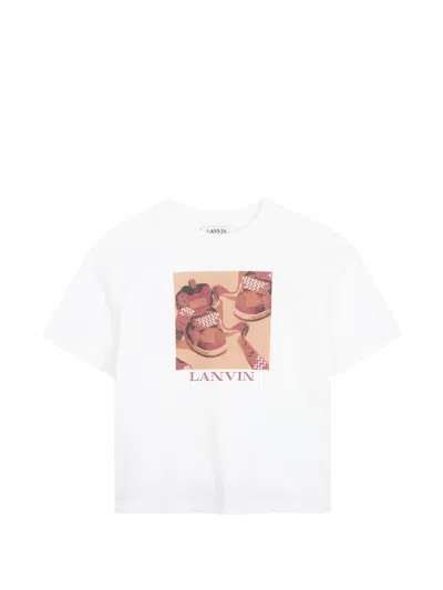 Lanvin Enfant Kids' Sneaker-print T-shirt In White