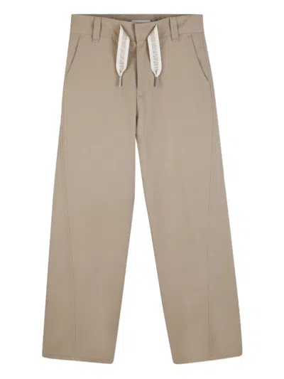 Lanvin Enfant Kids' Tie-waist Trousers In Neutral