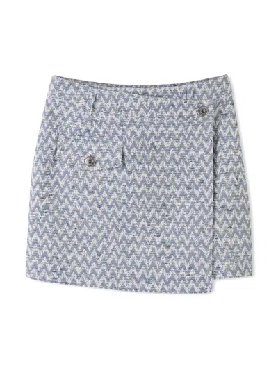 Lanvin Enfant Kids' Zigzag Mini Skirt In White
