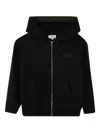 Lanvin Enfant Zip-up Hoodie In Black