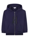 Lanvin Enfant Zip-up Hoodie In Blue