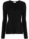 Lanvin Engineered Cardigan In Black