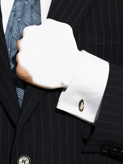 Lanvin Faceted Cufflinks In Silver
