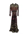Lanvin Fall 2015 Rtw Embroidered Maxi Dress In Multicolor Viscose In Multi