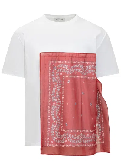 Lanvin Fashion T-shirt With Bandana Print In Multi