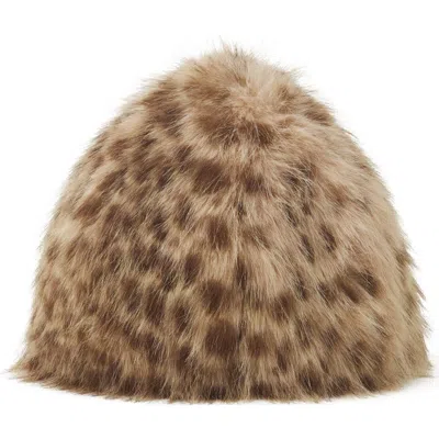 Lanvin Faux Fur Hat In Brown