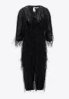 Lanvin Viscose And Silk Dress With Rafia Details In Black