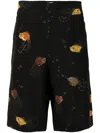 LANVIN FISH-PRINT TAILORED SHORTS