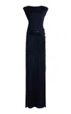 Lanvin Fitted Choker Midi Dress In Black