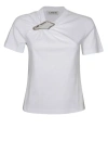 LANVIN FITTED TOP IN WHITE COTTON
