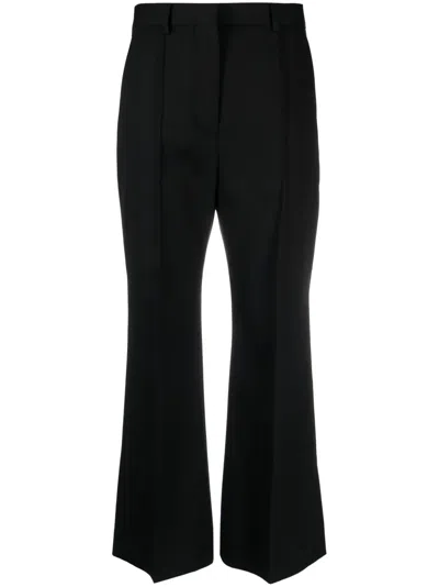 LANVIN FLARED CROPPED WOOL TROUSERS