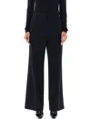 LANVIN FLARED HIGH RISE FORMAL PANTS WITH WIDE CUFFS FOR WOMEN