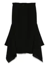 Lanvin Flared Midi Skirt In Black